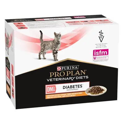 PURINA PRO PLAN Vet Diets DM Diabetes Management Chicken kapsička pro kočky 10x85 g