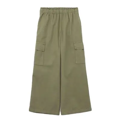 GAP WOV WIDE LEG Dívčí kalhoty, khaki, velikost