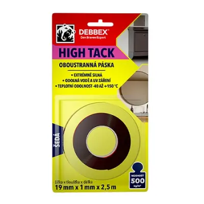 Akrylová oboustranná lepící páska Den Braven High Tack 19x1mm délka 2,5m B8210BD