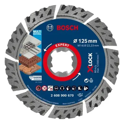 Diamantový řezný kotouč 125mm Bosch EXPERT MultiMaterial X-LOCK 2.608.900.670