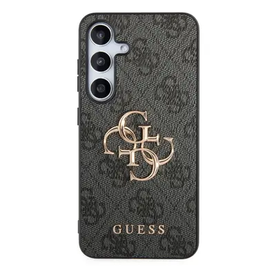 Zadní kryt Guess PU 4G Metal Logo pro  Samsung Galaxy S24, šedá