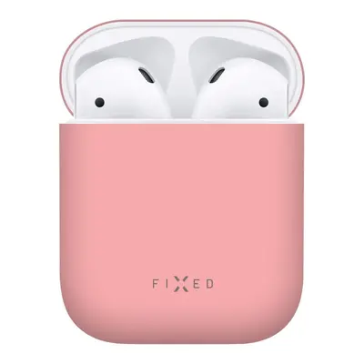 Ultratenké silikonové pouzdro FIXED Silky pro Apple Airpods, růžová