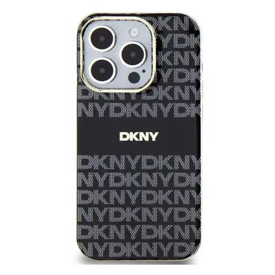 Zadní kryt DKNY PC/TPU Repeat Pattern Tonal Stripe Magsafe pro Apple iPhone 13 Pro Max, černá