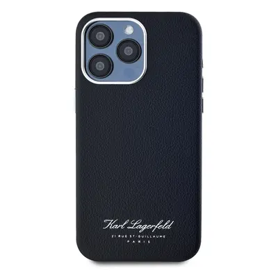 Zadní kryt Karl Lagerfeld Grained PU Hotel RSG pro Apple iPhone 15 Pro, černá