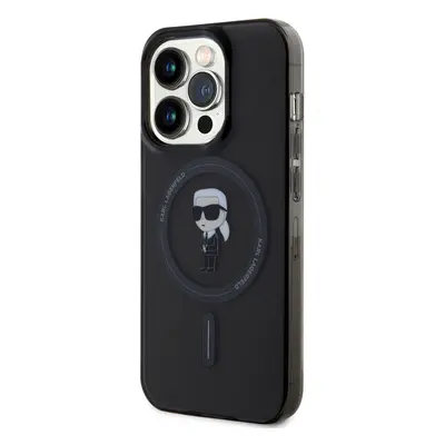 Zadní kryt Karl Lagerfeld IML Ikonik MagSafe pro Apple iPhone 15 Pro, černá