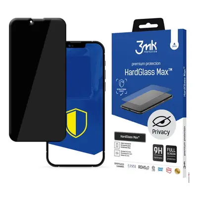 Tvrzené sklo 3mk HardGlass MAX Privacy pro Apple iPhone 13 Pro Max, černá