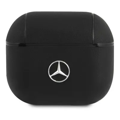 Kožené pouzdro Mercedes pro AirPods 3, černá