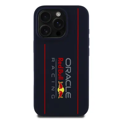 Zadní kryt Red Bull Silicone Vertical Logo MagSafe pro Apple iPhone 15 Pro Max, navy