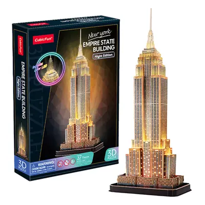 CubicFun - Puzzle 3D s LED Noční edice: Empire State Building dílků