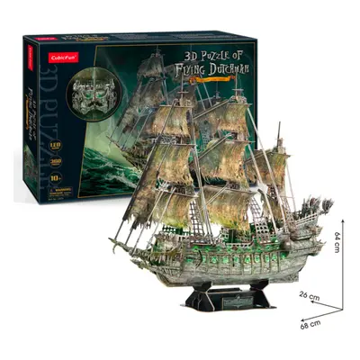 CubicFun - Puzzle 3D Flying dutchman s LED světlem - dílků