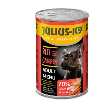 Julius-K9 Vital Essentials Adult Menu - Beef & Carrot 24 x 1240 g