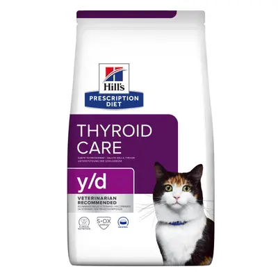 Hill's Prescription Diet y/d Thyroid Care suché krmivo pro kočky 1,5 kg