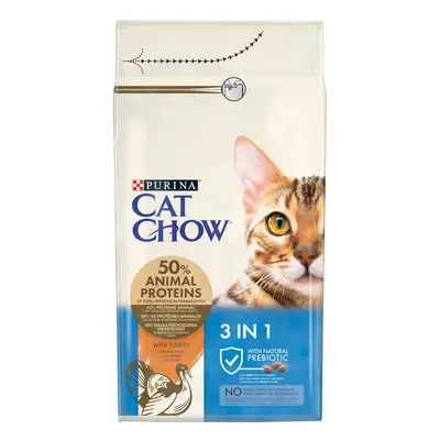 Cat Chow Adult 3in1 s krůtím 2 x 15 kg