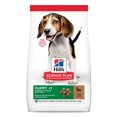 Hill's Science Plan Puppy Medium krmivo pro psy s jehněčím a rýží 14 kg