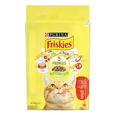 Friskies granule pro kočky - s hovězím, kuřecím a zeleninou 2 x 10 kg