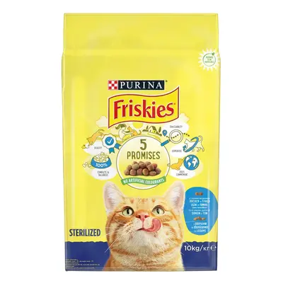 Friskies Steril granule pro kočky - s lososem a přidanou zeleninou 2 x 10 kg