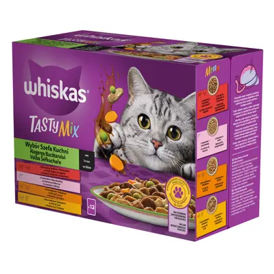 Whiskas Tasty Mix Chef's Choice zmiešaný výber pre dospelé mačky 4 x (12 x 85 g)