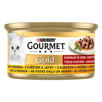 Gourmet Gold Sousta v marinádě 12 x 85 g losos a kuřecí maso