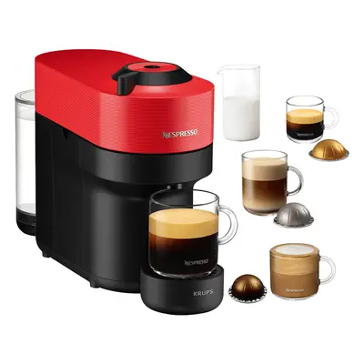 Kapslový kávovar Krups Nespresso Vertuo Pop XN920510 červený