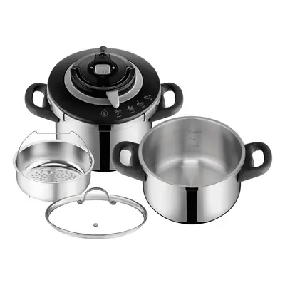 Sada tlakových hrnců Tefal Clipso+ CHEF 6 a 4,5 l P4552030 Nerezový/Černý