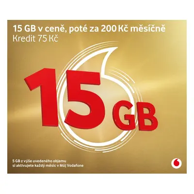 Vodafone Sim edice Zlatá karta