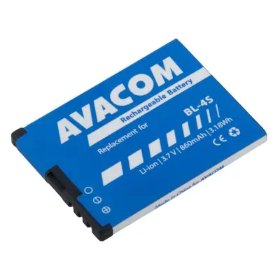 Avacom Baterie do mobilu Nokia Gsno-bl4s-s860 Li-ion 3,7V 860mAh - neoriginální - Baterie do mob