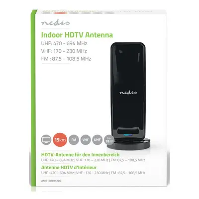 Nedis dvb-t anténa Pokojová anténa Dvbt/t2 Anir1504bk700