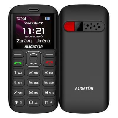 Aligator mobilní telefon A720 4G Senior černý