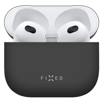 Ultratenké silikonové pouzdro Fixed Silky pro Apple Airpods 3, černé