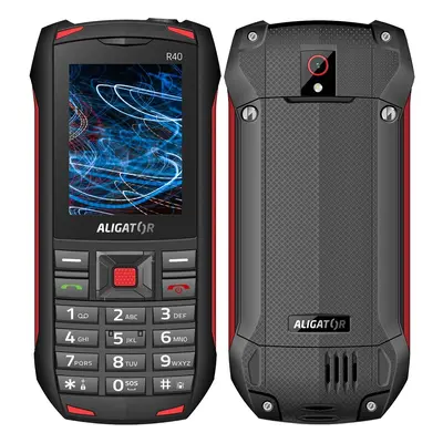 Aligator mobilní telefon R40 eXtremo, černo-červená