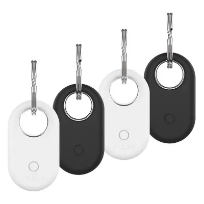 pouzdro na mobil Silikonové pouzdro Fixed Silky pro Samsung Smarttag2 4ks, 2x černé + 2x bílé