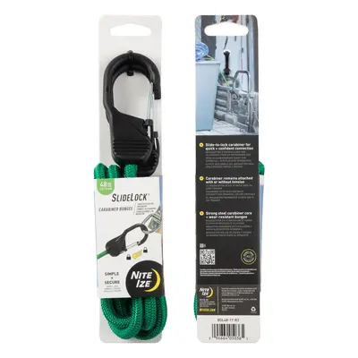 NITE IZE Gumicuk s uzamykací karabinou Nite Ize Slide Lock Carabiner Bunge - zelený