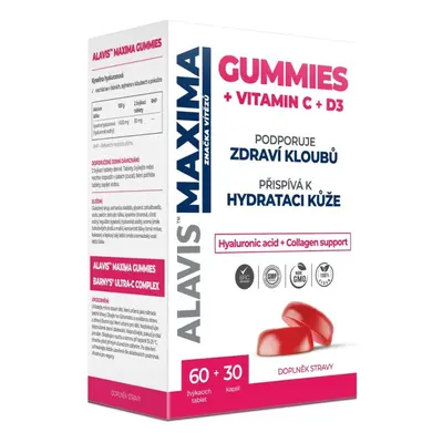 Alavis Maxima Gummies Vitamin C žvýkacích tablet + D3 tablet