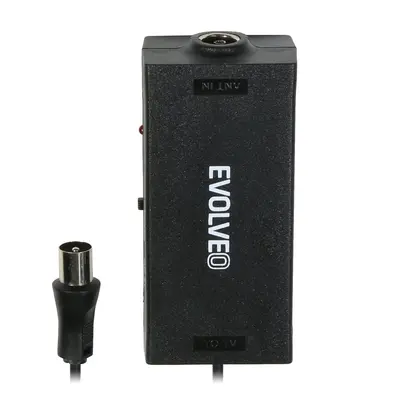 EVOLVEO Amp 1, anténní zesilovač FM/DAB+/DVB-T2, filtr LTE,4G,5G