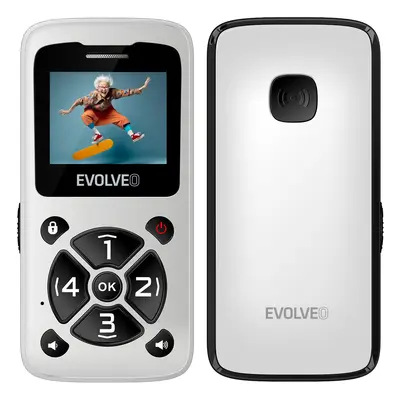 EVOLVEO EasyPhone ID, mobilní telefon pro seniory, bílá