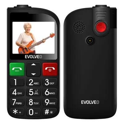 EVOLVEO EasyPhone FL, mobilní telefon pro seniory s nabíjecím stojánkem, černá