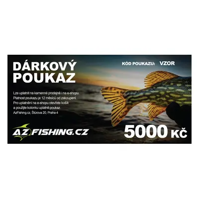 Dárkový Poukaz AzFishing Elektronický Hodnota poukazu: 2000 Kč