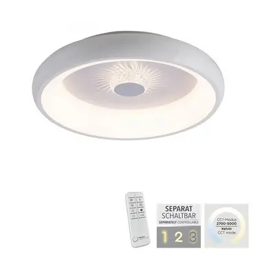 LD 14384-16 VERTIGO LED stropní svítidlo bílé šedá 50x50 kruhové křišťálový efekt stmívatelné CC