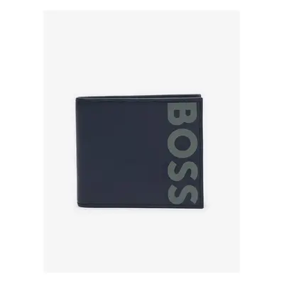 Tmavě modrá pánská kožená peněženka Hugo Boss