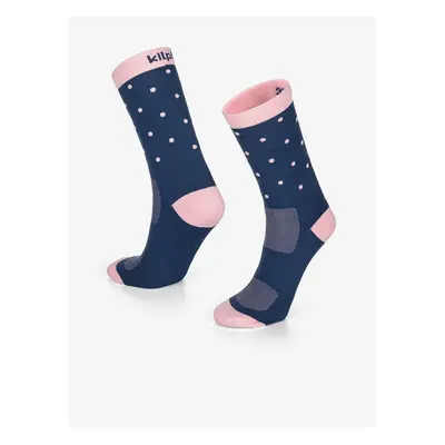 Růžovo-modré unisex puntíkované ponožky Kilpi DOTS