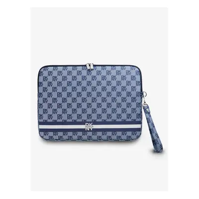 DKNY PU Leather Checkered Pattern and Stripe Obal na Notebook 13/14 Blue"