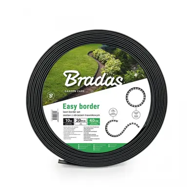 Obruba trávníku BRADAS Easy Border 10 m, výška 40 mm - černá