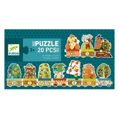 Puzzle  - Učím se počítat s lesními zvířátky