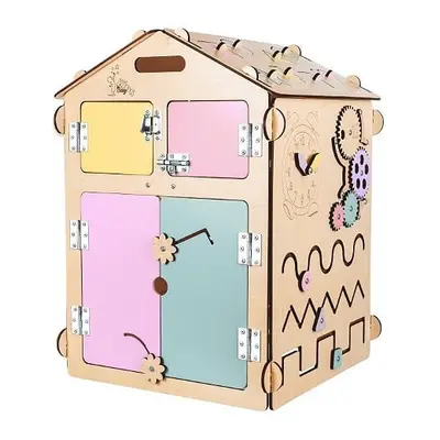 Activity board BusyKids - domeček natura pastel