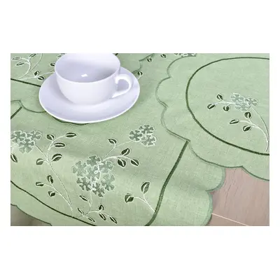 Ubrus celoroční, Hortenzie, zelený 35 x 35 cm