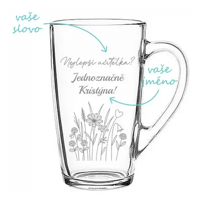 Pískovaný hrnek Nejlepší učitelka