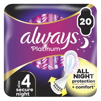 ALWAYS Platinum secure Night hygienické vložky s křidélky ks