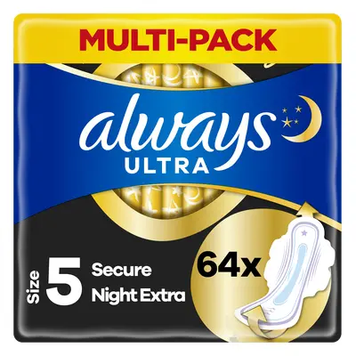 ALWAYS Ultra Hygienické Vložky Secure Night Extra Křidélky ks