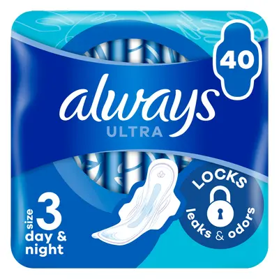 ALWAYS Ultra Day & Night hygienické vložky (vel. 3) s křidélky ks