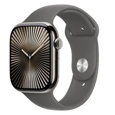 APPLE Watch Series Cellular 42mm Přírodní titan se skálově šedým sportovním řemínkem M/L